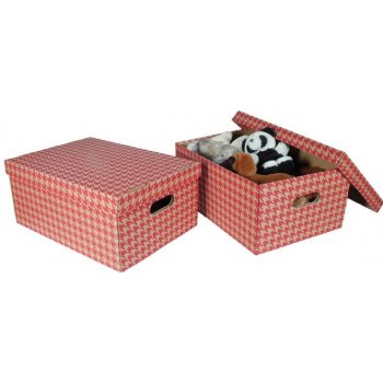 Emba krabice úložná s víkem červená A3 44 x 32 x 20 cm