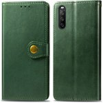 VSECHNONAMOBIL 33163 LEATHER BUCKLE Peňaženkový obal Sony Xperia 10 III zelený – Zboží Živě