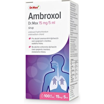 AMBROXOL DR.MAX POR 15MG/5ML SIR 1X100ML – Zboží Mobilmania