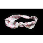 Dětská látková čelenka s potiskem Barva: světle růžová – Sleviste.cz