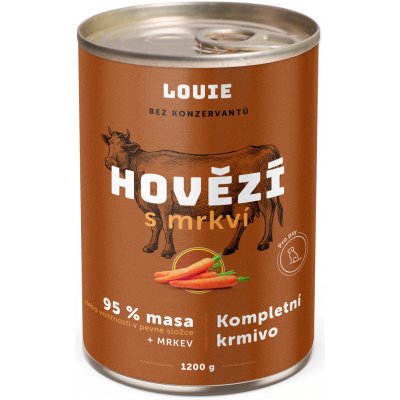 Louie Hovězí s mrkví 1,2 kg – Zboží Mobilmania