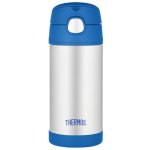 Thermos FUNtainer dětská termoska 355 ml stříbrná / modrá – Zboží Dáma