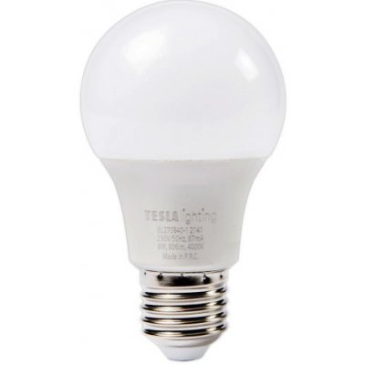 Tesla lighting LED žárovka BULB E27, 8W, 230V, 806lm, 4000K denní bílá, 220st – Hledejceny.cz