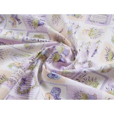 Dekorační látka LONETA - levandule - metráž šířka 140 cm – Zboží Mobilmania