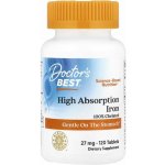 Doctor’s Best High Absorption Iron Ferrochel bisglycinát zinečnatý 27 mg 120 tablet – Hledejceny.cz
