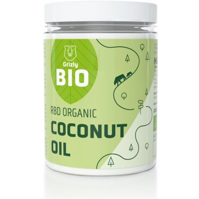 GRIZLY Kokosový olej RBD dezodorizovaný BIO 1 l – Zboží Mobilmania