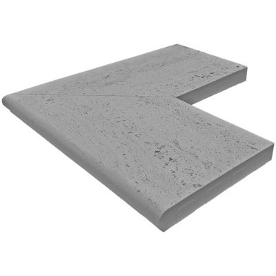 Bazénový lem Presbeton Verto vnější roh 600x600x45 mm reliéfní šedý – Hledejceny.cz