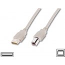 Assmann AK-300102-030-E USB 2.0 USB A vidlice, USB B vidlice niklovaný, 3m, šedý