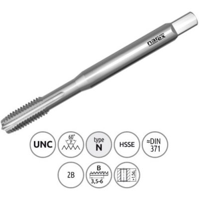 Narex Ždánice 041531820009000 - Závitník strojní UNC 5/16" stoupání 18P na palec (") typ 3043 kód 1504, DIN 371 – Hledejceny.cz