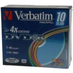 Verbatim DVD+R 4,7GB 4x, AZO, slimbox, 10ks (43466) – Zboží Živě