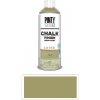 Barva ve spreji Pintyplus Chalk křídová barva ve spreji na různé povrchy 400 ml olivově zelená CK803