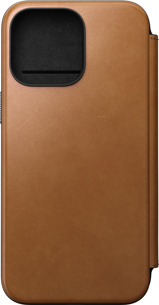 Pouzdro Nomad Modern Leather Folio English Tan iPhone 15 Pro Max