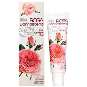 Bilka Rosa Damascena vyhlazující a stahující oční gel s růžovou vodou 36% of Rosewater 25 ml