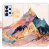 Pouzdro a kryt na mobilní telefon Pouzdro iSaprio Flip s kapsičkami na karty - Beautiful Mountains Samsung Galaxy A53 5G
