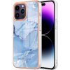 Pouzdro a kryt na mobilní telefon Apple PROTEMIO 87263 IMD MARBLE Ochranný pro Apple iPhone 16 Pro Max BLUE