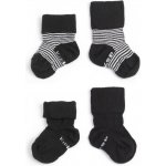 KipKep ponožky Stay On 2 Pack Black n White Striped – Hledejceny.cz