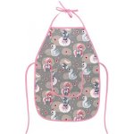 Bellatex Dětská zástěrka Jednorožec šedá růžová 37x47 cm – Zbozi.Blesk.cz