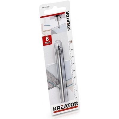 KRT011105 - Vrták do obkladů, dlaždic a skla 8 x 80 mm KREATOR 0.02 Kg HOBY Sklad3 KRT011105 – Zboží Mobilmania