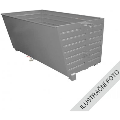 Happy End Stohovatelný kontejner TRV s výpustí šedá nosnost 2000 kg PLN 8835/SE – Zboží Mobilmania