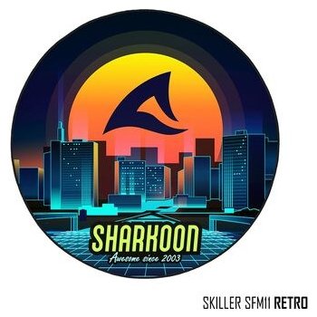 Sharkoon SFM11 Retro modrá / podložka pod židli / kulatá / nekluzká (4044951034352)