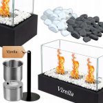 Virella Volně stojící bio krb 45 x 29 x 20,5 cm černý – Zboží Mobilmania