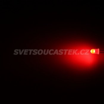 Hebei LED 5mm červená 600mcd 70° difúzní 560MR2D