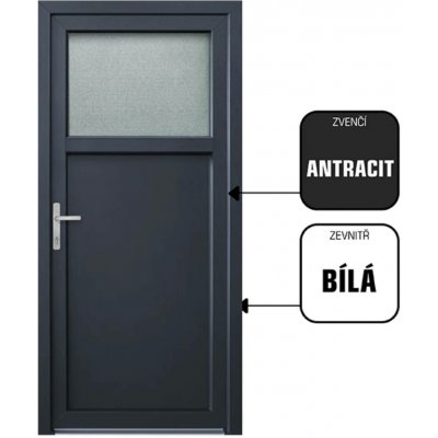 CanDo DRAVA bílá/antracit levé 98 x 208 cm – Sleviste.cz