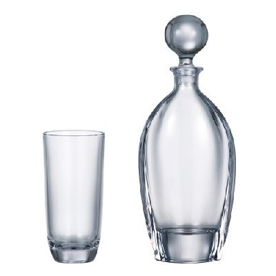 Crystalite Bohemia Skleněná láhev a sklenic ORBIT 6+1 660 ml – Zbozi.Blesk.cz