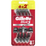 Gillette Blue3 Red 8 ks