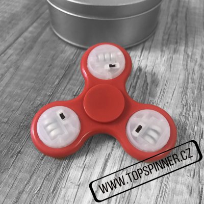 Fidget spinner LED červený – Zboží Dáma