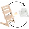 Jídelní židlička Stokke Set Tripp Trapp Natural + Baby set White