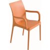 Jídelní židle Alba Eset s područkami oranžová