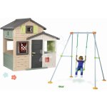 Smoby Set domeček Přátel a houpačka 120 cm Baby Swing Friends Evo Playhouse Green rozšiřitelný – Zbozi.Blesk.cz