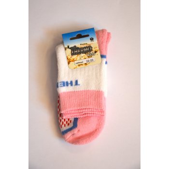 Novia Thermo kids 77S ponožky růžové-bílé