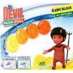 Dr. Devil Lemon Fresh Push Pull WC blok bez košíku 4 x 20 g – Zbozi.Blesk.cz