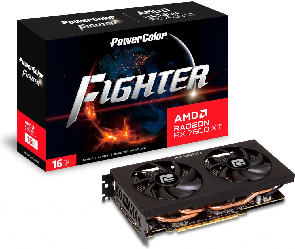 PowerColor Radeon RX 7600 XT Fighter 16GB GDDR6 RX7600XT 16G-F