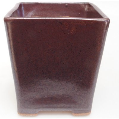 E-bonsai keramická bonsai miska 10,5 x 10,5 x 11,5 cm hnědá – Zboží Dáma