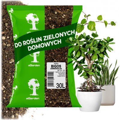 eGarden Substrát Bigos Lehká zemina pro zelené pokojové rostliny 30 l – Hledejceny.cz