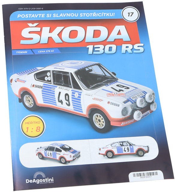 DeAgostini Škoda 130 RS časopis 17 se stavebnicí 1:8