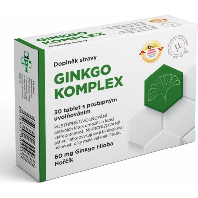 GINKGO-KOMPLEX Ginkgo biloba a hořčík 30 tablet – Zboží Mobilmania