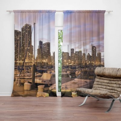 Sablio Závěs Městský přístav: 2ks 140x250cm – Hledejceny.cz