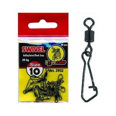 Extra Carp Pevnostní obratlík s karabinkou Swivel vel.8