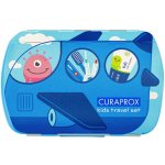 CURAPROX Kids travel set modrý 1x zubní kartáček, 2x mezizubní kartáček CPS, 1x zubní pasta máta 6+ 10 ml, 1x nálepka – Zbozi.Blesk.cz
