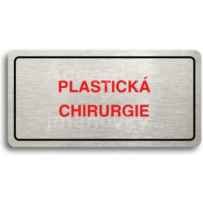 ACCEPT Piktogram PLASTICKÁ CHIRURGIE - stříbrná tabulka - barevný tisk – Sleviste.cz