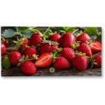 Plakát – Červené jahody na dřevě 120 × 60 cm Bez rámu Ano Bez rámu – Hledejceny.cz