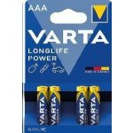 Varta Longlife POWER HIGH ENERGY AAA 4ks 409664 – Zboží Mobilmania