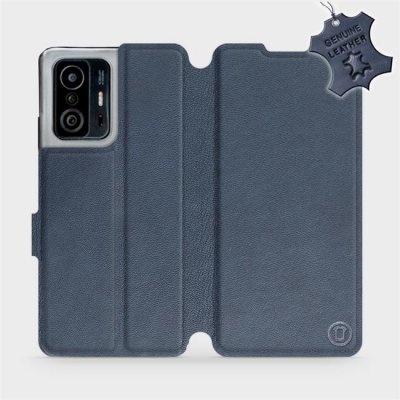 Pouzdro Mobiwear Luxusní kožené Flip Xiaomi 11T Pro / Xiaomi 11T - Modré - L_NBS Blue Leather