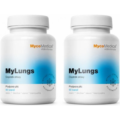 MycoMedica MyLungs kombinace bylin a vitálních hub 2× 90 kapslí – Hledejceny.cz