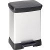 Koš Curver DECO Bin 240642 odpadkový koš 30 l 390 x 510 x 290 mm stříbrná černá 1 ks