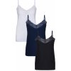 Dámská spodní košilka Eldar 3Pack Camisole Lula Black White Navy Blue